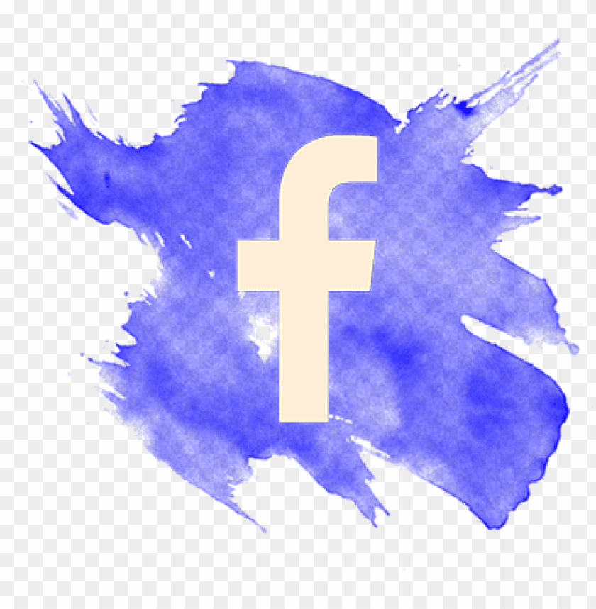 watercolor facebook logo PNG transparent with Clear Background ID 79995