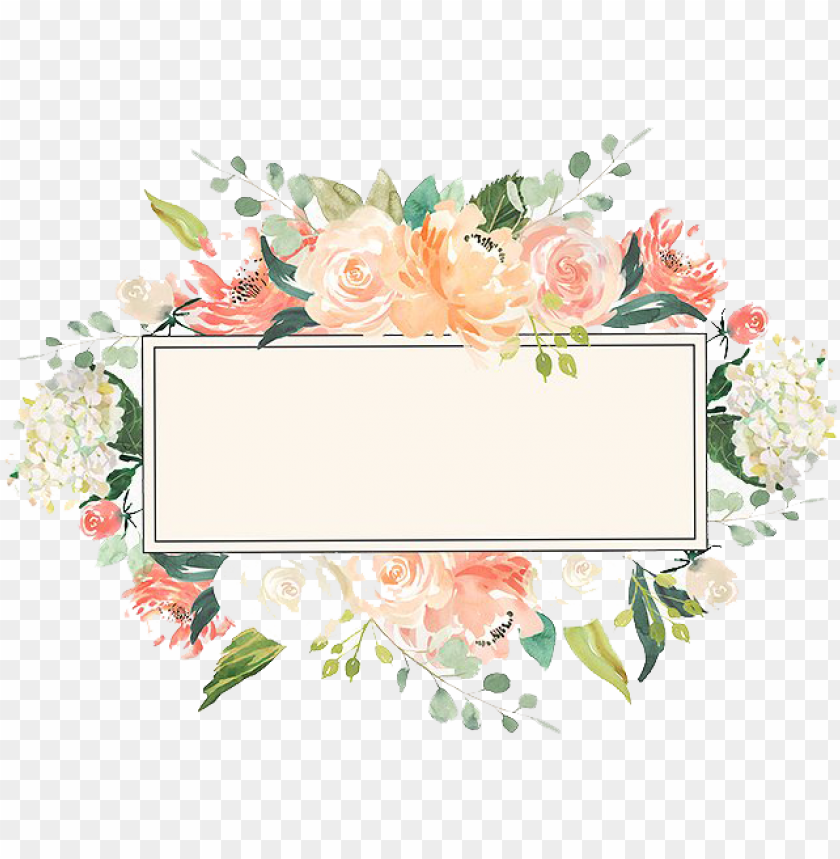 Watercolor Floral Frame Png Image Peoplepng Watercolor Floral Frame Border Png Image With Transparent Background Toppng