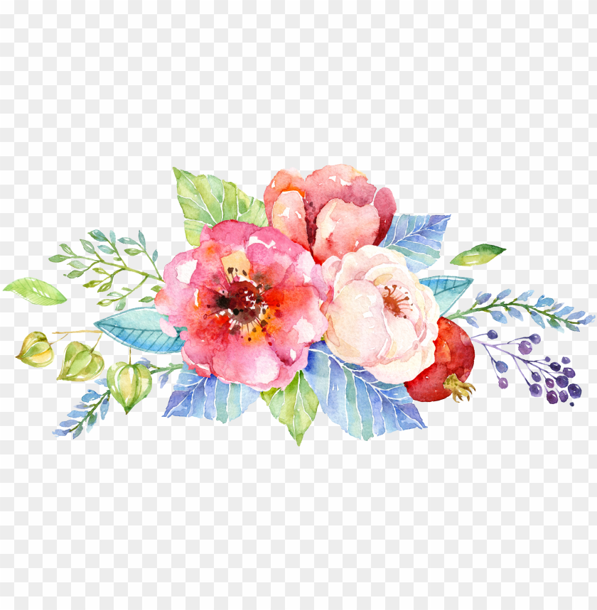 Download Watercolor Flower Background Design Png Image With Transparent Background Toppng