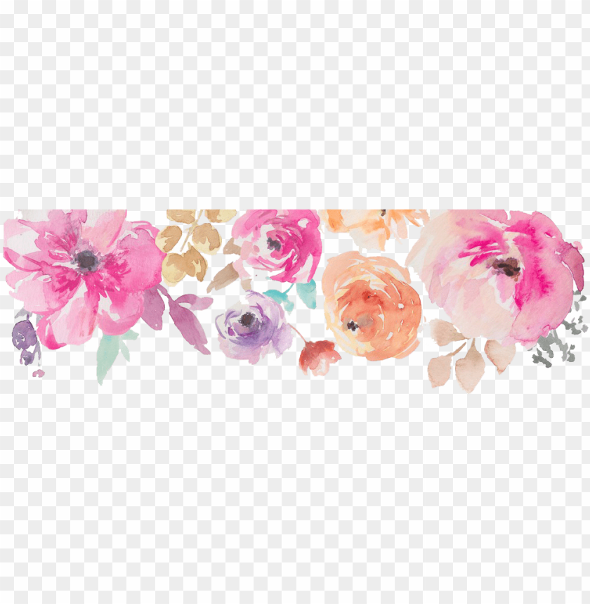 watercolor flower border png image with transparent background toppng watercolor flower border png image with