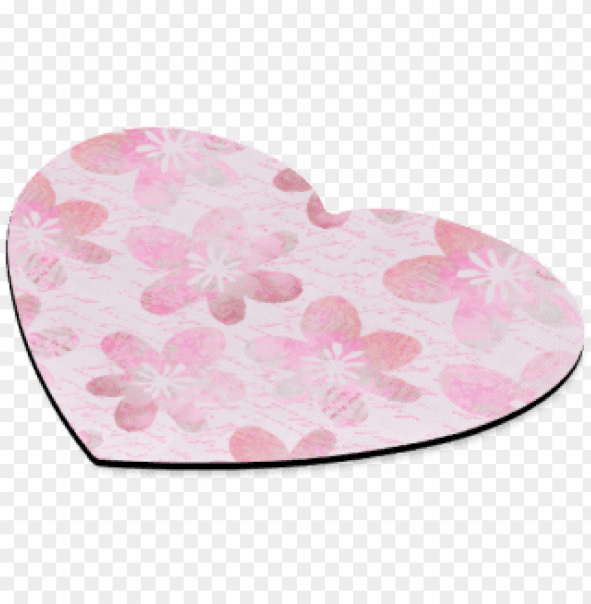 watercolor flower pattern heart shaped mousepad watercolor heart PNG transparent with Clear Background ID 228924
