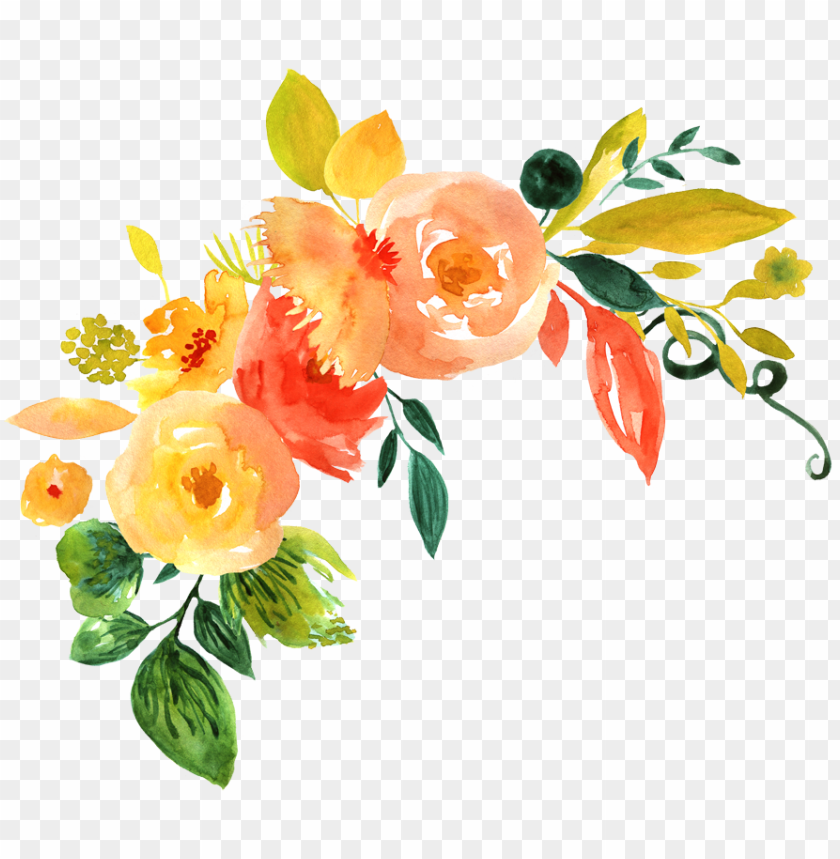Watercolor flowers free download png