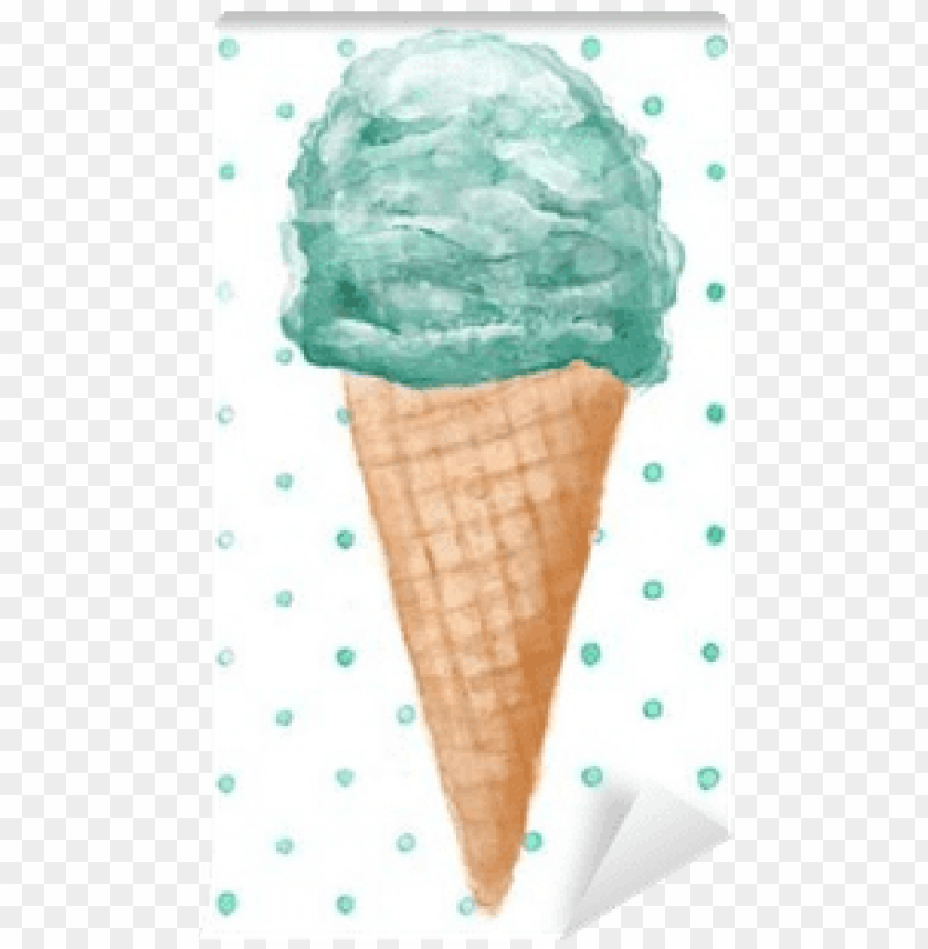 watercolor ice cream cone on seamless background hand watercolor ice cream cone PNG transparent with Clear Background ID 199655