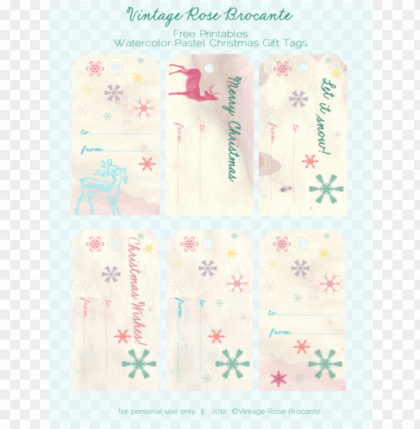 watercolor pastel christmas gift tags free printable typography PNG transparent with Clear Background ID 287609