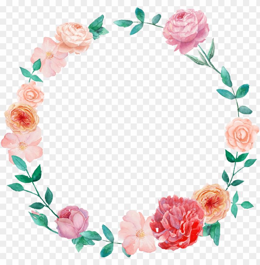 watercolor wreath flower png - Free PNG Images ID 129131