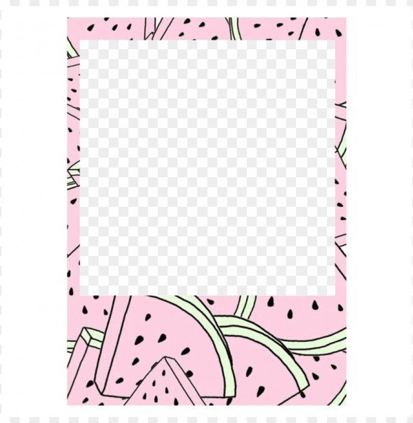 Watermelon Polaroid Frame Watermelowwwwnnnn - Polaroid Frame Aesthetic  Transparent PNG Transparent With Clear Background ID 166580