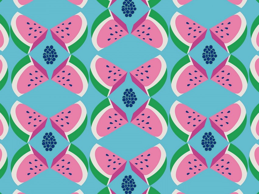 watermelon, slices, pattern, art
