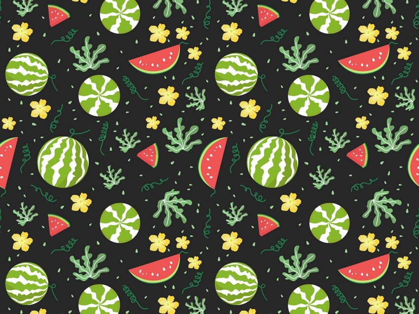 watermelons, berries, patterns, pattern