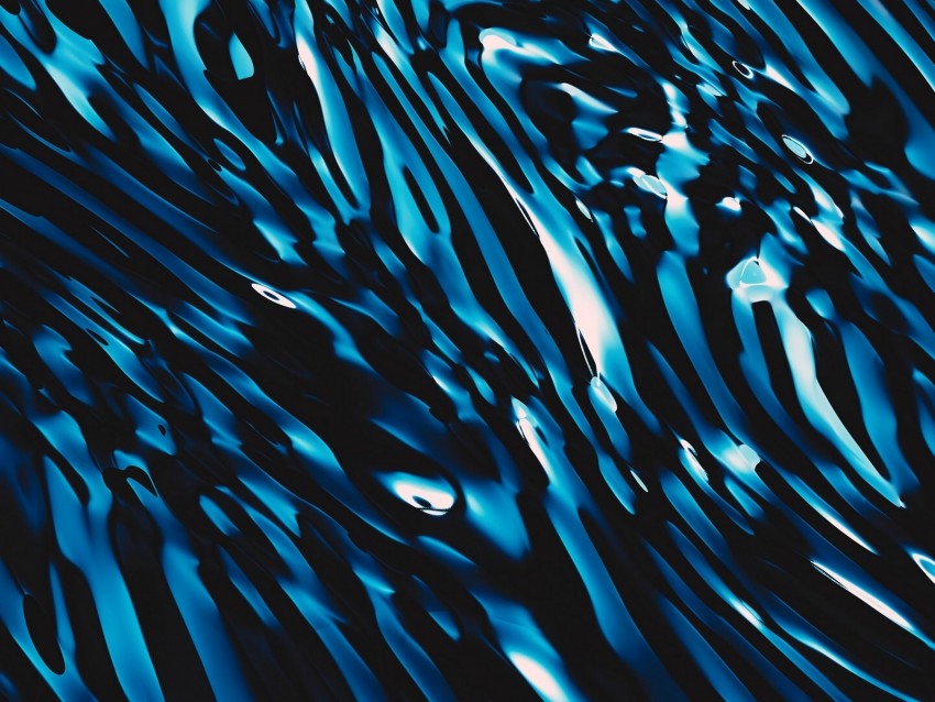 waves, ripples, dark, blue, abstraction