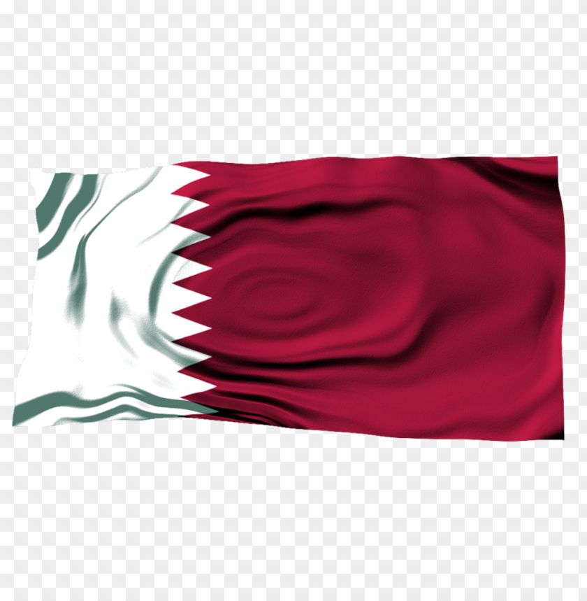 Waving Qatar Flag Illustration PNG Image With Transparent Background@toppng.com