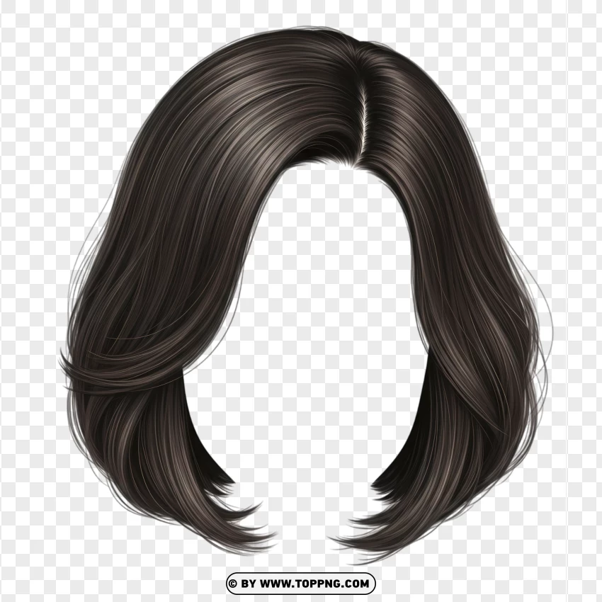 Short wavy bob – black, loose waves