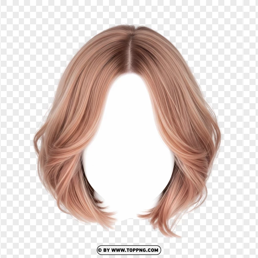 Shoulder-length wavy bob – light brown, soft waves