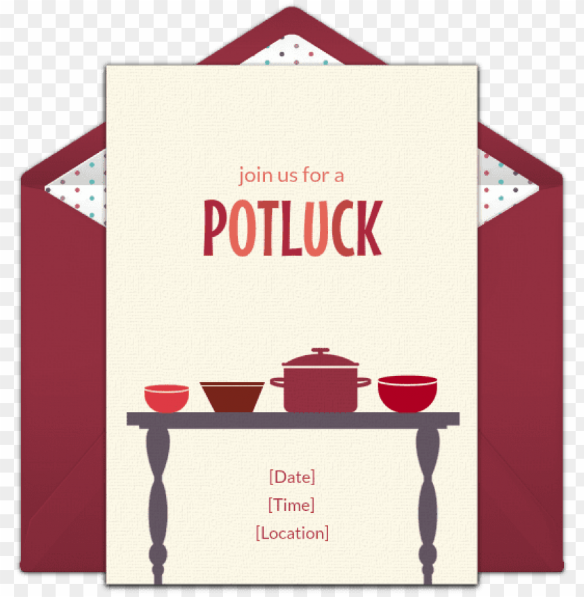 We Love This Free Diy Potluck Invitation For A Festive - 55th Birthday Invitation Template PNG Image With Transparent Background