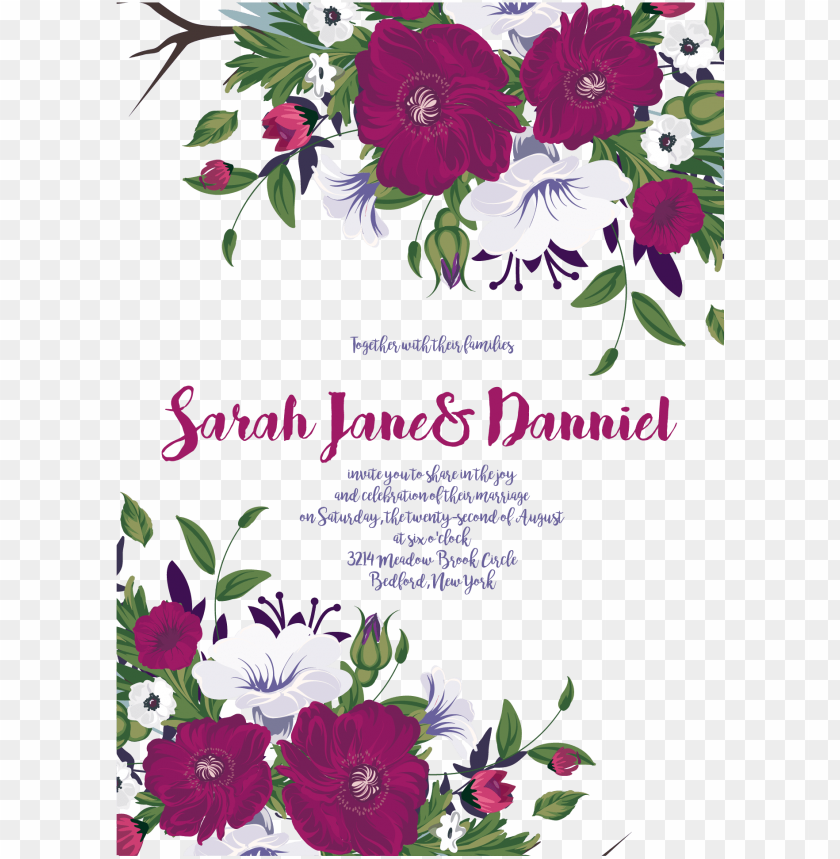 wedding invitation paper - painel de flores PNG image with transparent  background | TOPpng