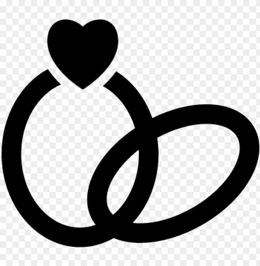 wedding rings with a heart vector - anillos de boda dibujo PNG image with  transparent background | TOPpng