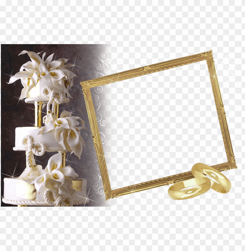 wedding transparent photo frame with white wedding cake background best stock photos - Image ID 57635
