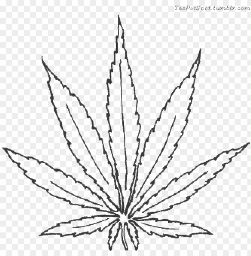 free PNG weed leaf drawing tumblr at getdrawings - weed leaf outline transparent PNG image with transparent background PNG images transparent