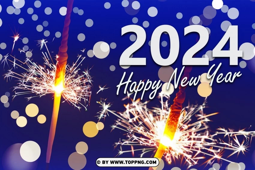 Welcome 2024 with Beauty HD New Year's Party Background