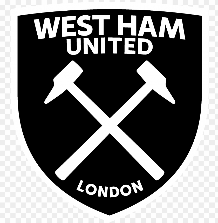 west ham united fc logo black and white - logo west ham united PNG image with transparent background@toppng.com