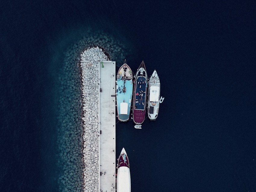 wharf, pier, boats, aerial view