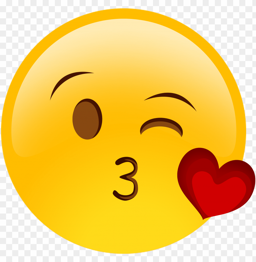 what emoji are you - smiley love kiss PNG image with transparent background@toppng.com