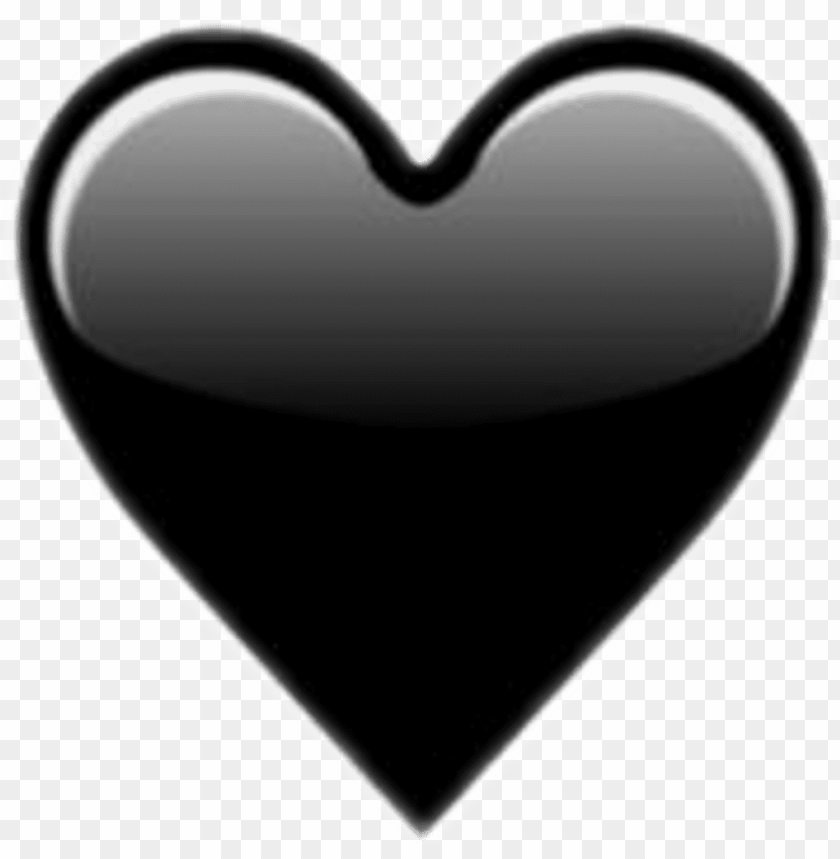 whatsapp black heart emoji PNG transparent with Clear Background ID 92111