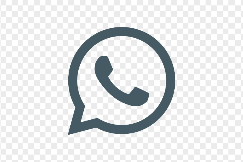 Whatsapp Black Icon Logo PNG Transparent Background