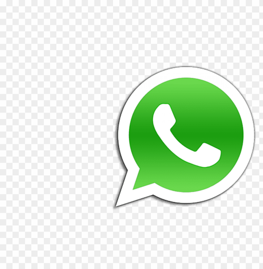 WhatsApp logo in green speech bubble with white phone icon on transparent background