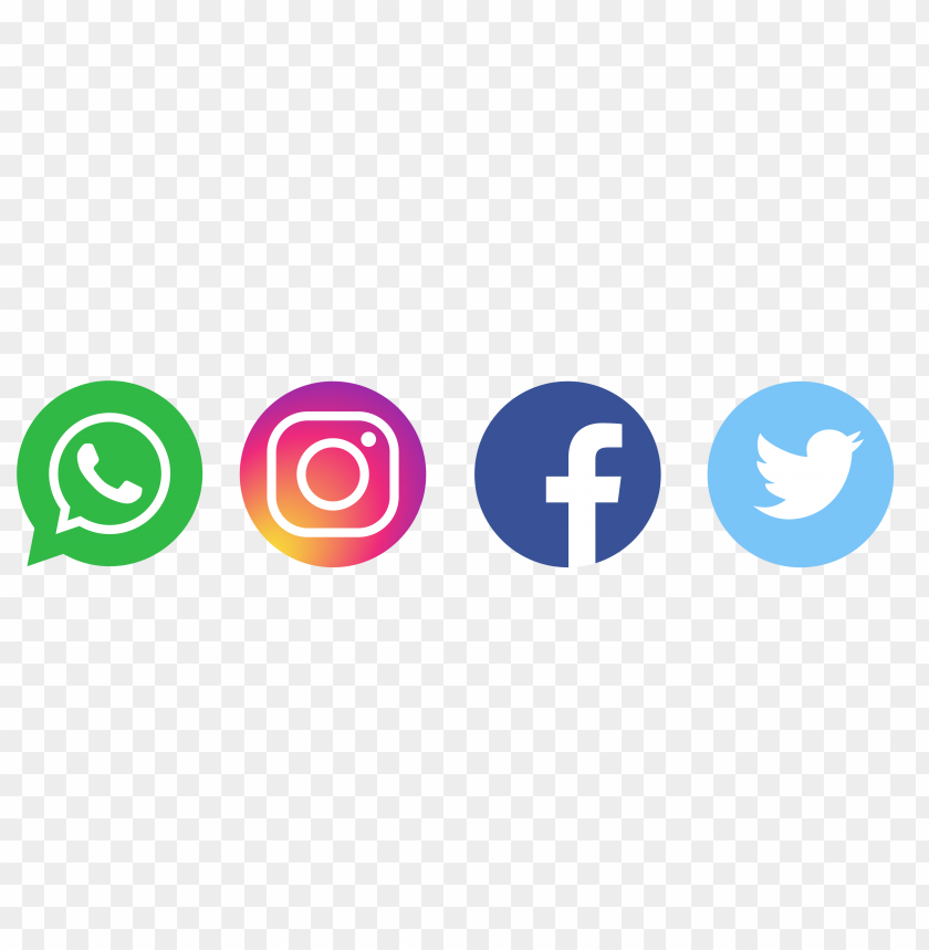 whatsapp logo twitter logo facebook logo instagram logo PNG image with  transparent background | TOPpng