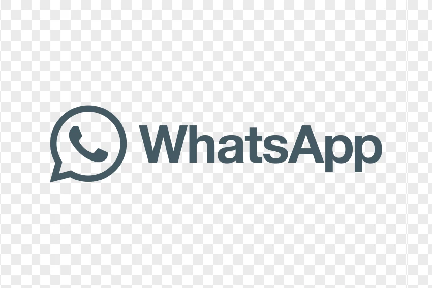 Whatsapp Monochrome Logo Black And White Design PNG Transparent Background
