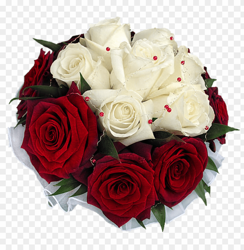 whire and red rose bouquet