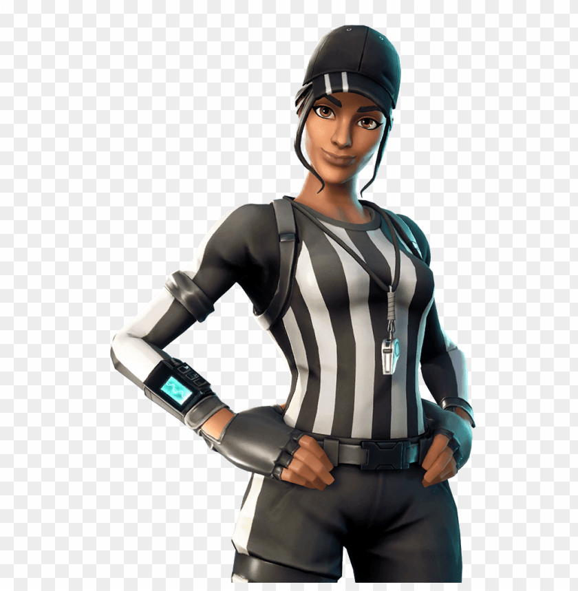 Whistle Warrior Outfit Featured Image Girl Referee Skin Fortnite PNG Image With Transparent Background