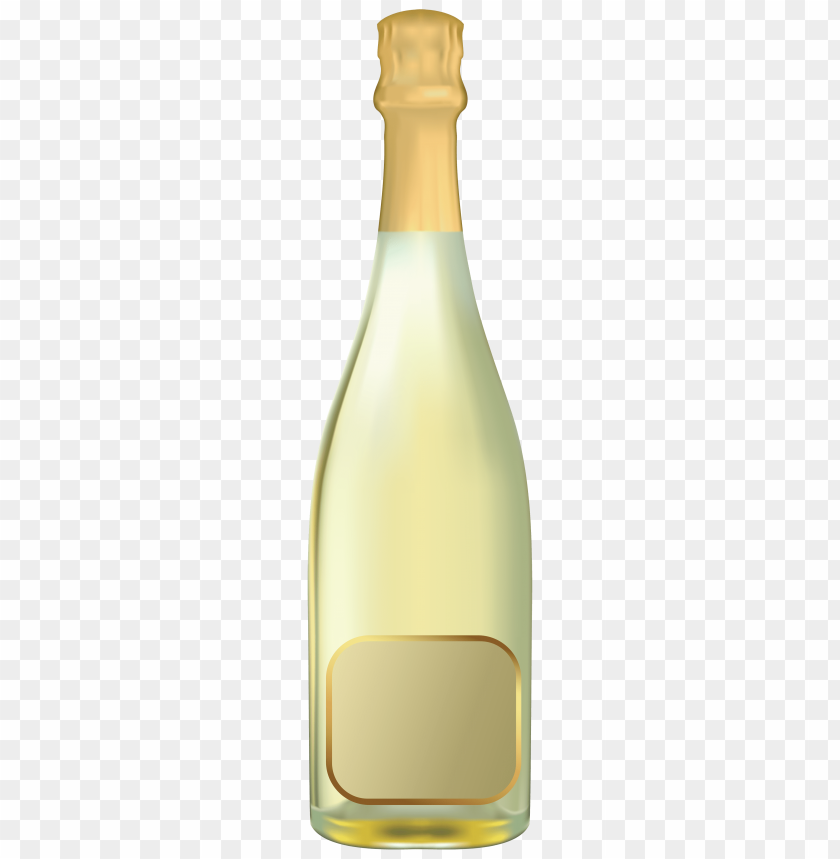 white champagne bottle clipart png photo - 31039