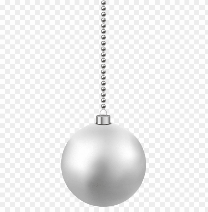 white christmas hanging ball PNG Images 40407