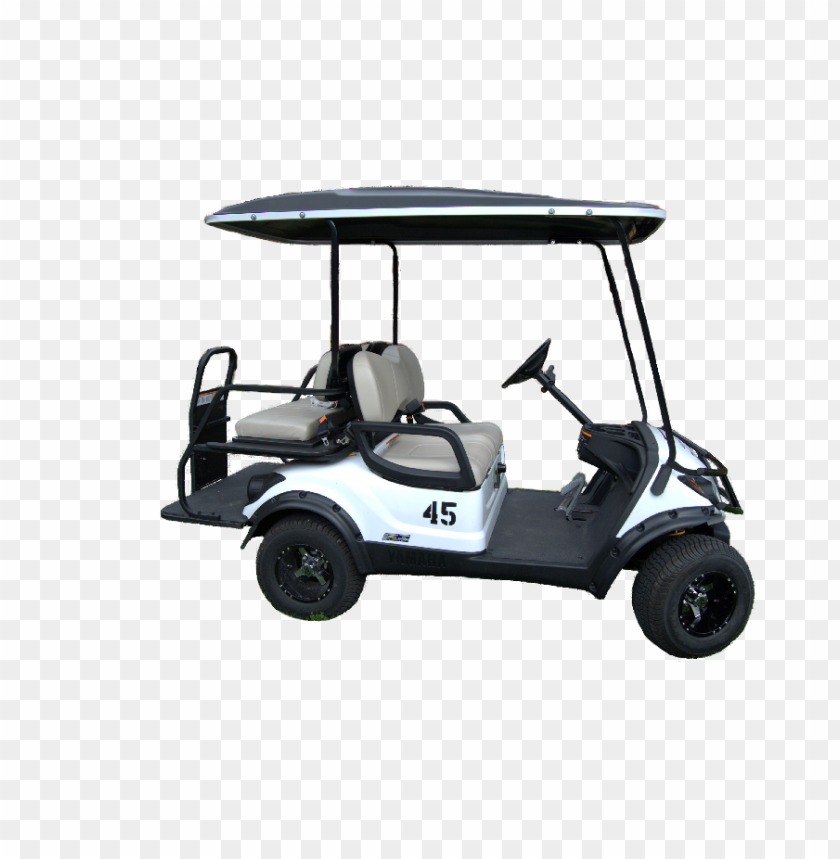 White Golf Buggy Cart Motor Vehicle PNG Image With Transparent Background