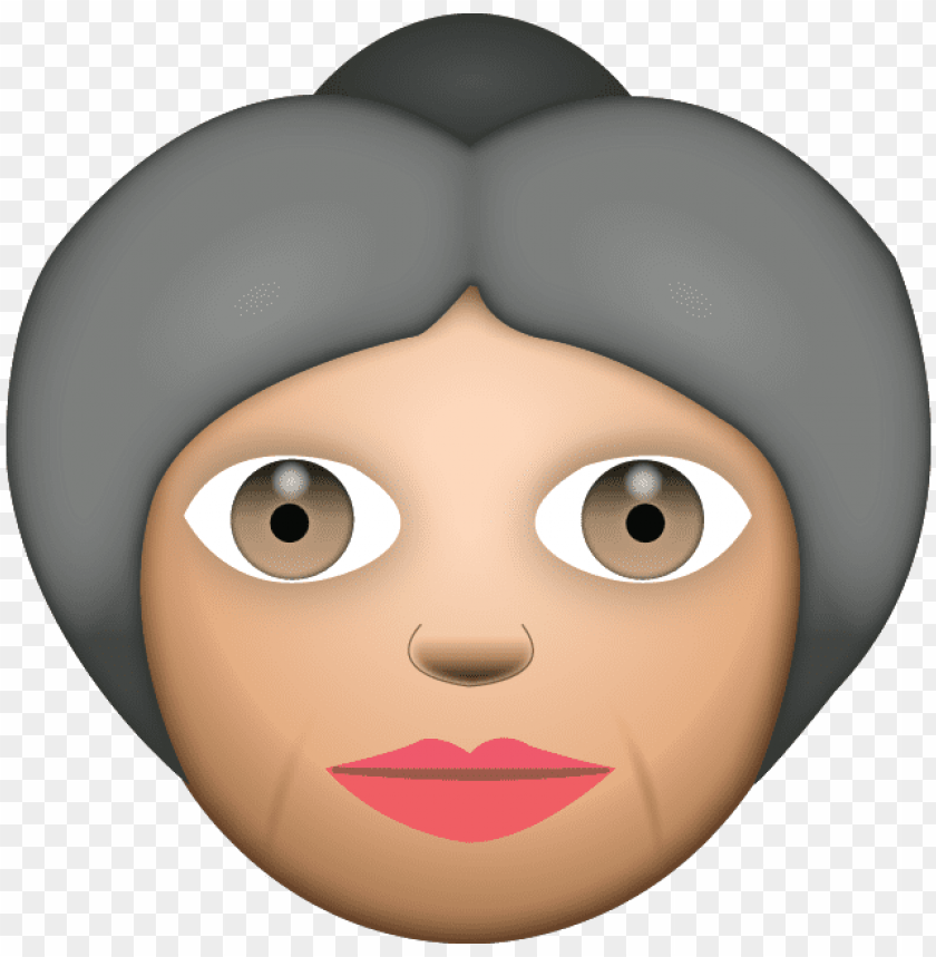 white grandma emoji emoji grandma and grandpa PNG transparent with Clear Background ID 200326