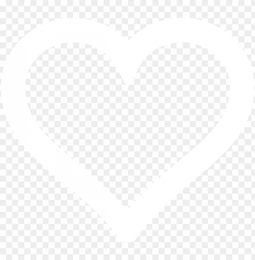 white heart outline png