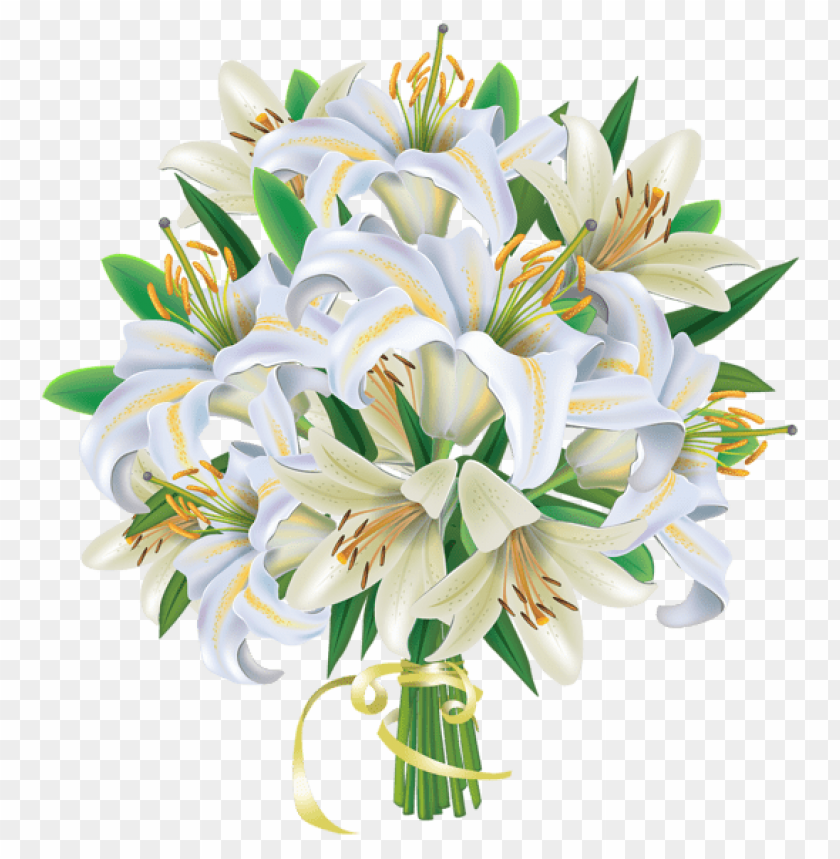 white lilies flowers bouquet