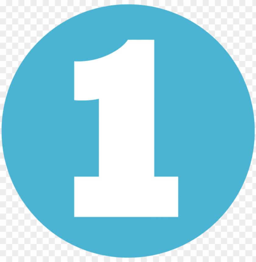 white number 1 in blue circle PNG transparent with Clear Background ID 119373