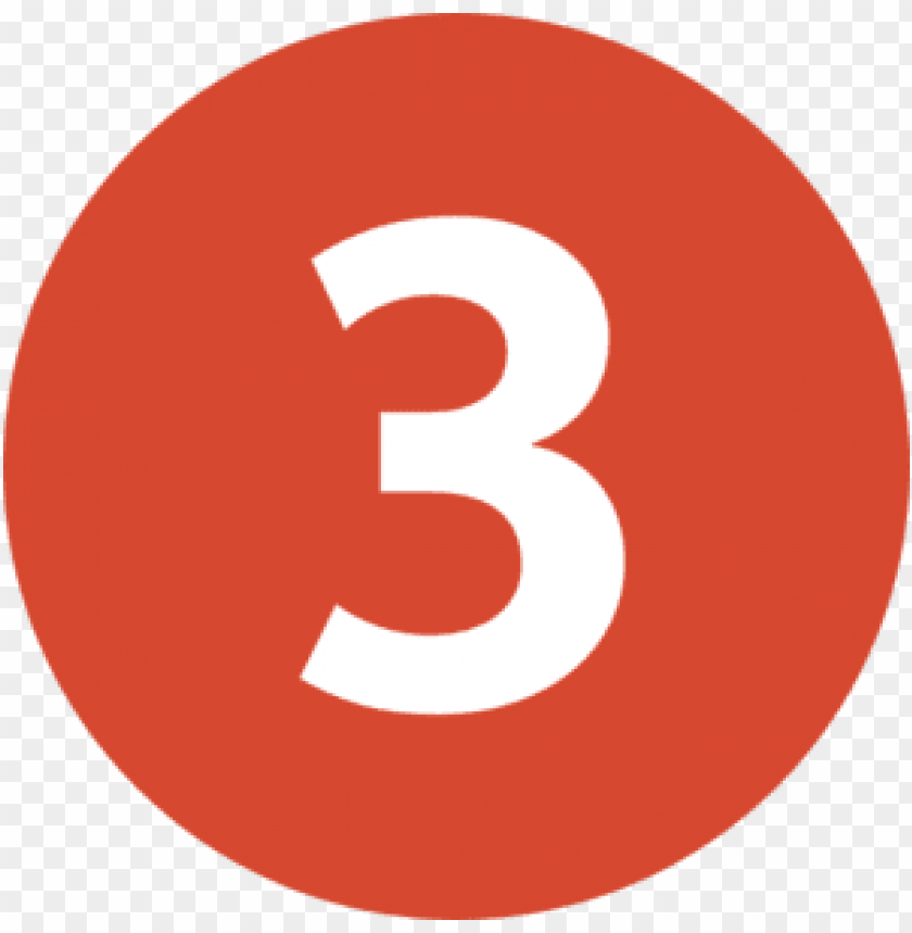 miscellaneous, numbers, white number 3 in orange circle, 