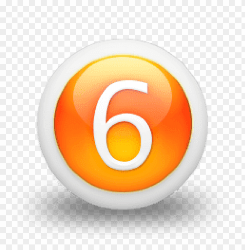 miscellaneous, numbers, white number 6 in orange circle, 