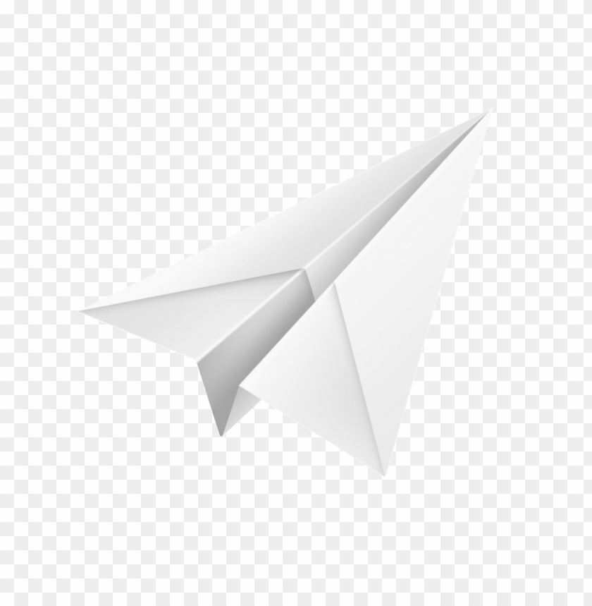 Transparent Background PNG of white paper plane - Image ID 17063