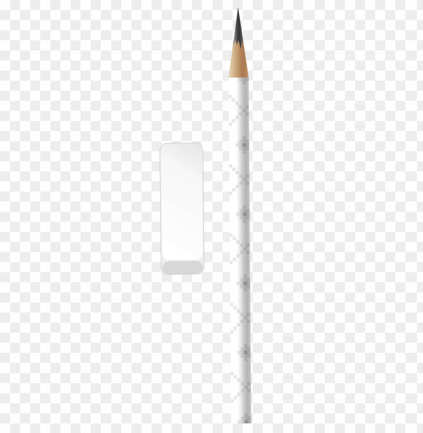 eraser, pencil, white