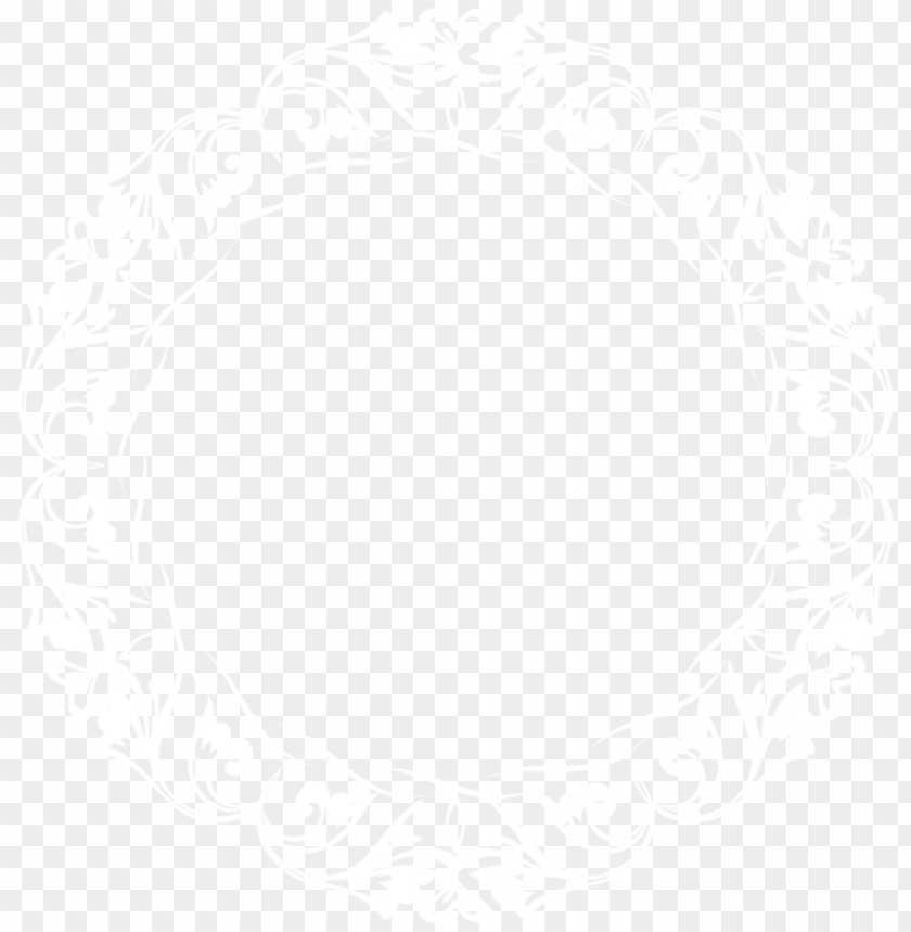 white round border frame transparent