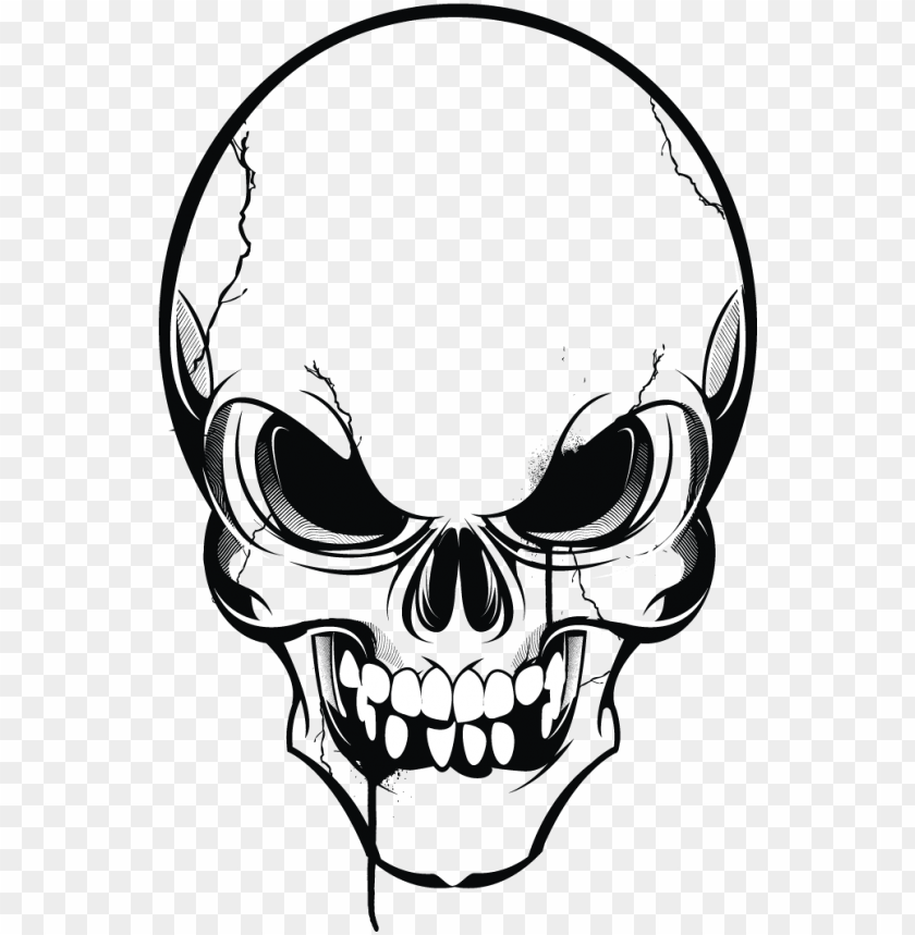 black and white skull vector 
