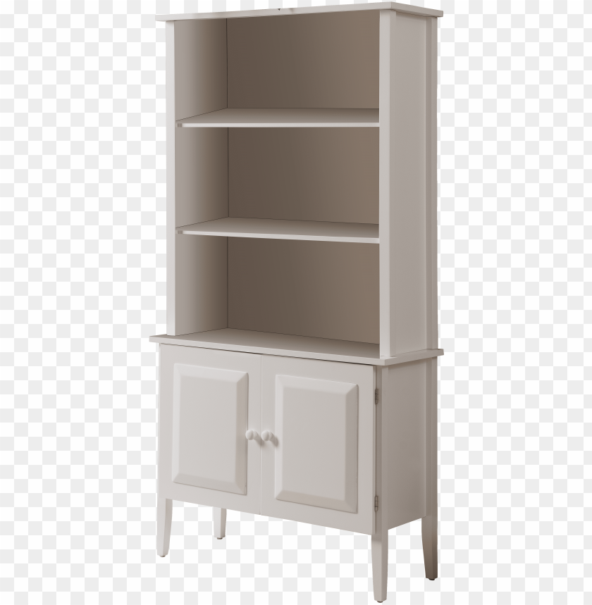 White Wood Contemporary 5 Shelf Kids Bookcase Storage Hutch Png