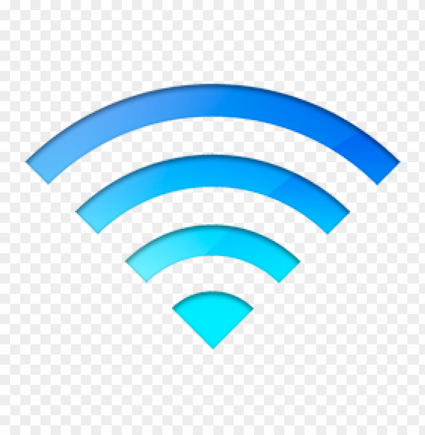 blue gradient wifi waves