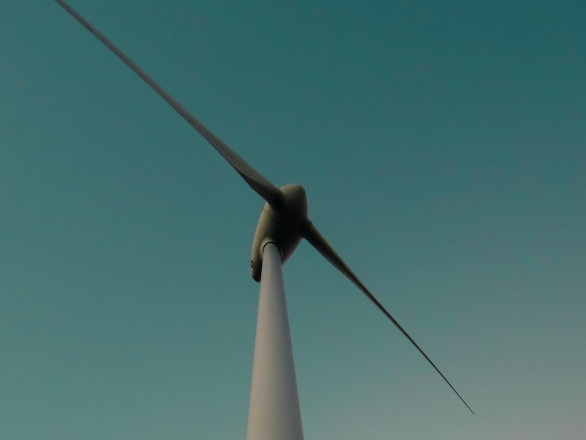 wind turbines, silhouette, loneliness, evening