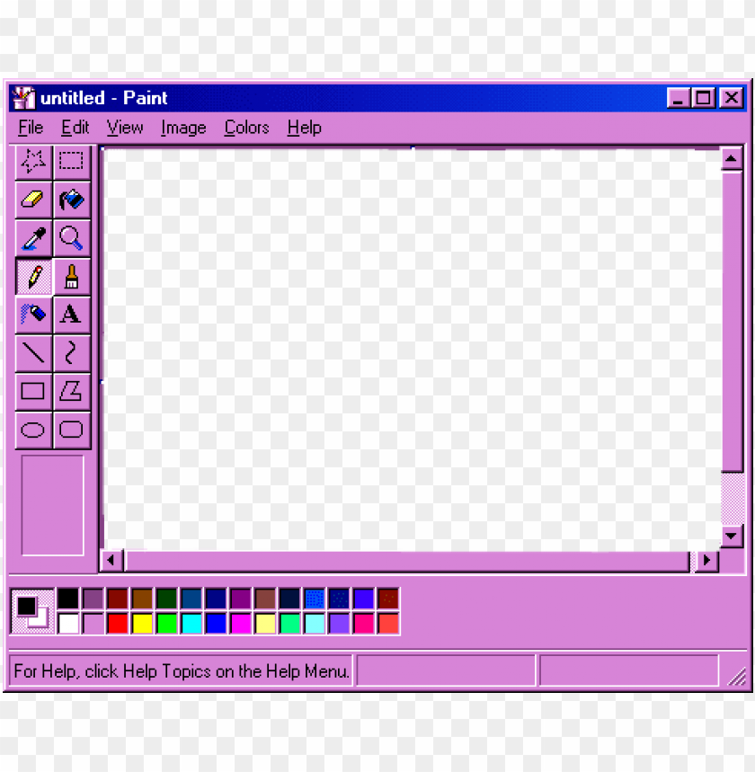 Windows Paint Png Transparent Background - Ms Paint Windows 98 PNG ...