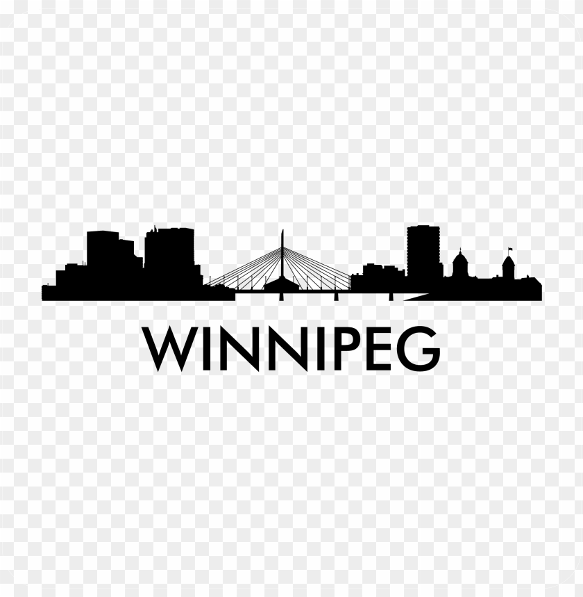 winnipeg skyline decal - black and white winnipeg skyline PNG image with transparent background@toppng.com